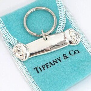 Tiffany & Co. Vintage Bone Key Ring Silver 925 Auth w/Bag